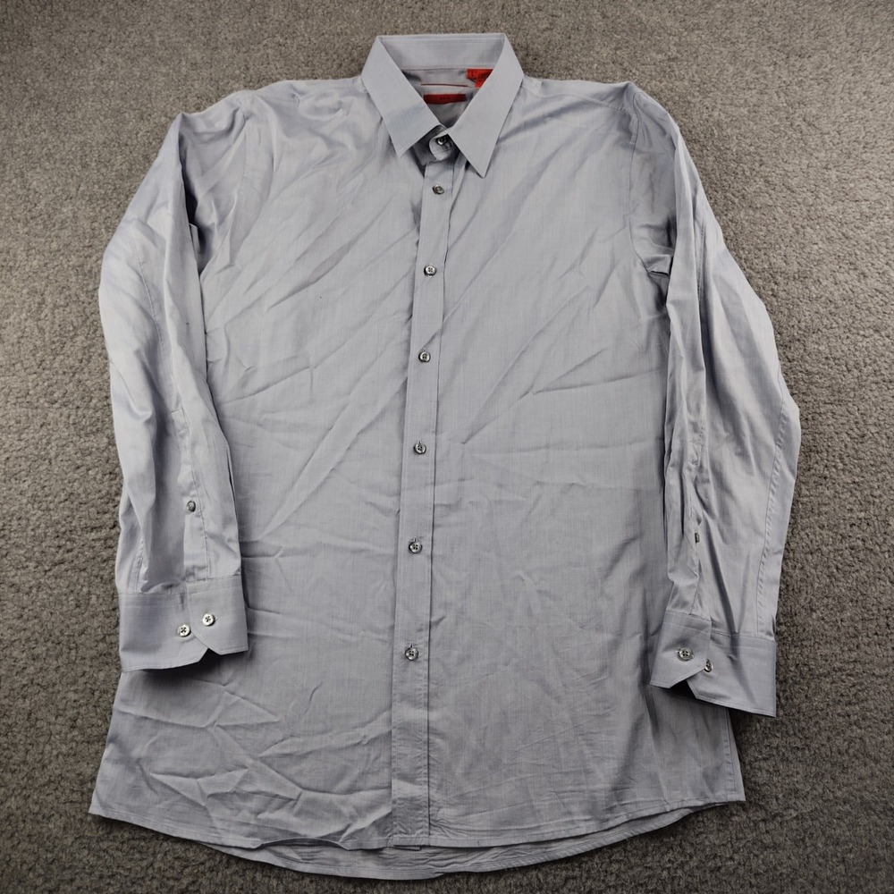 Hugo Boss Hugo Red Label Slim Fit Dress Shirt Blue Mens Large Office Business